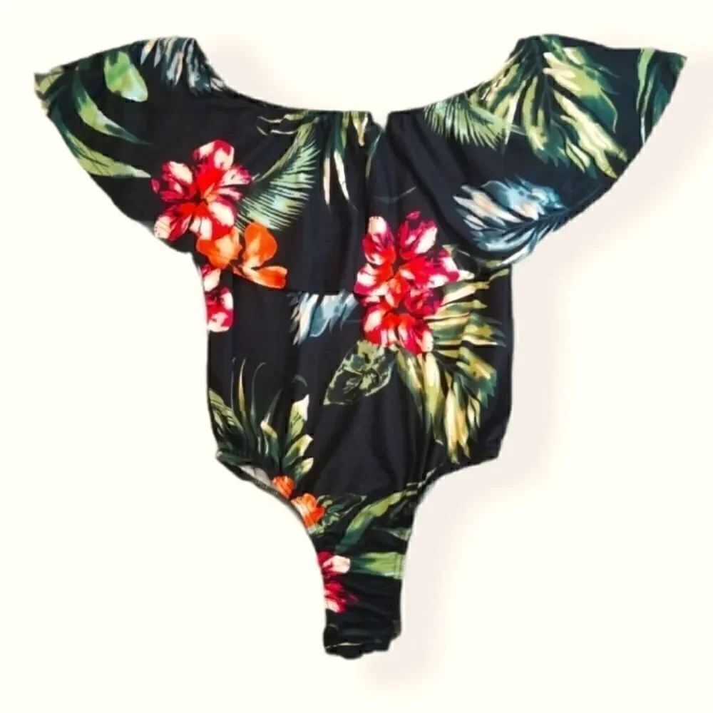 NWT VIBE SPORTSWEAR OFF THE SHOULDER BODYSUIT SZ.S